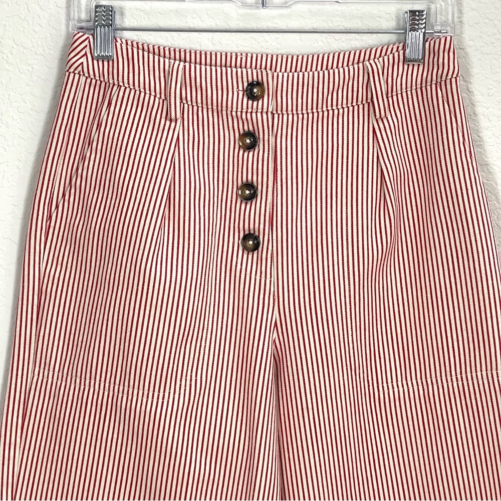 Saint Geraldine Marshall Pinstripe Crop Wide Leg Pants Size S - Picture 7 of 14